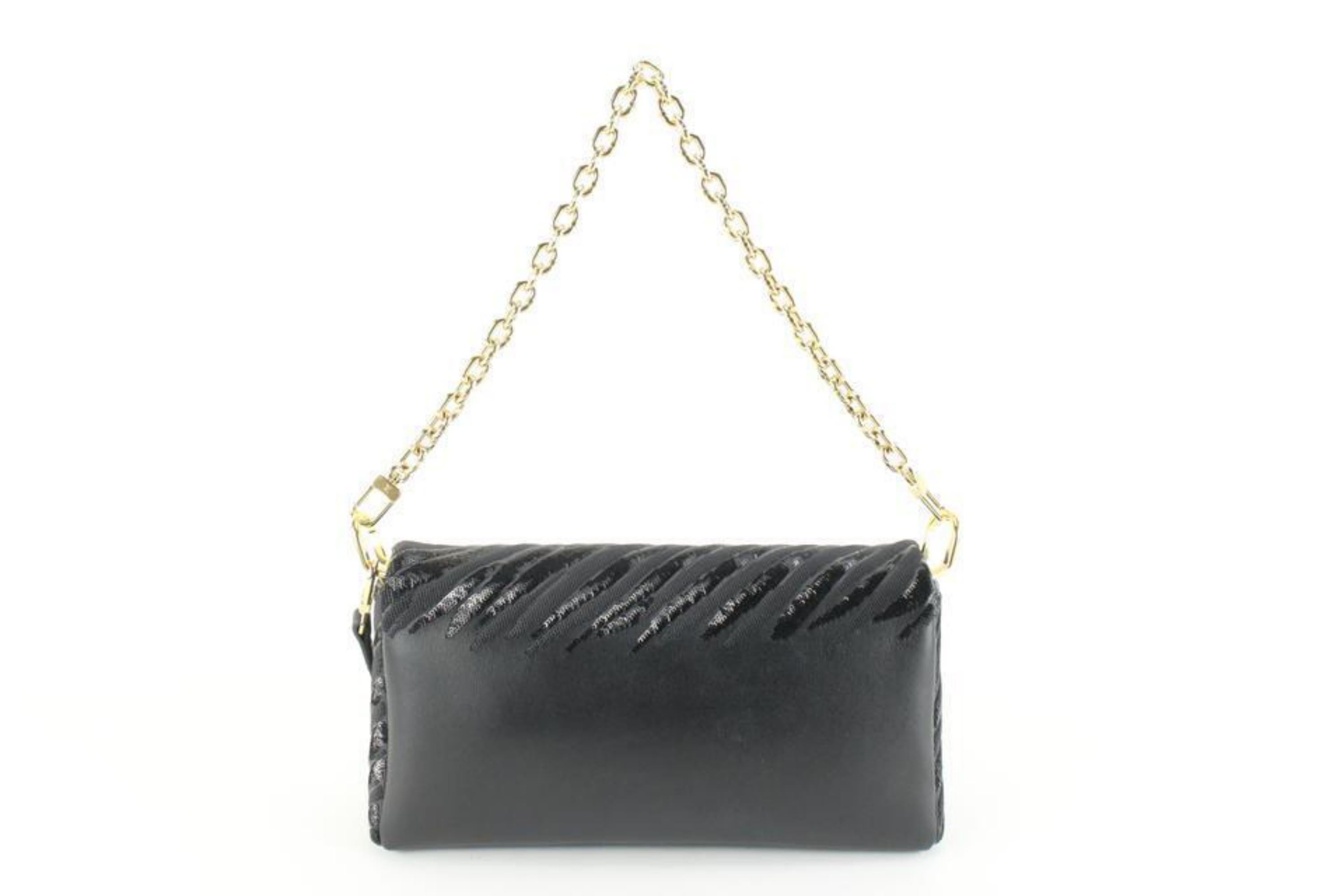 Louis Vuitton Rare Black Night LV Twist Pochette 53L26a 5