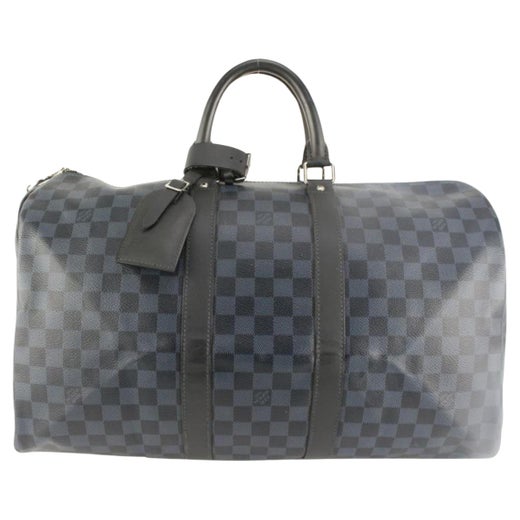 Keepall cloth bag Louis Vuitton Blue in Cloth - 21603800