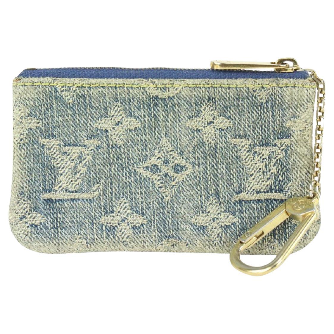 louis vuitton denim key pouch