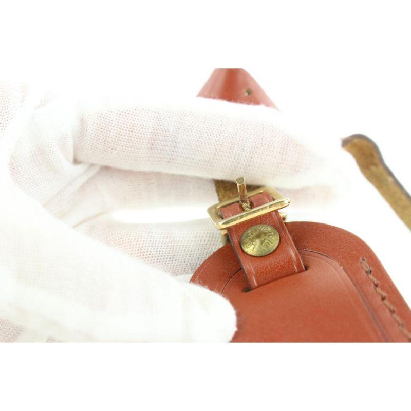 Seltene braune Leder-Gepäcktasche/Taschenanhänger Speedy Keepall Epi von Louis Vuitton im Angebot 3