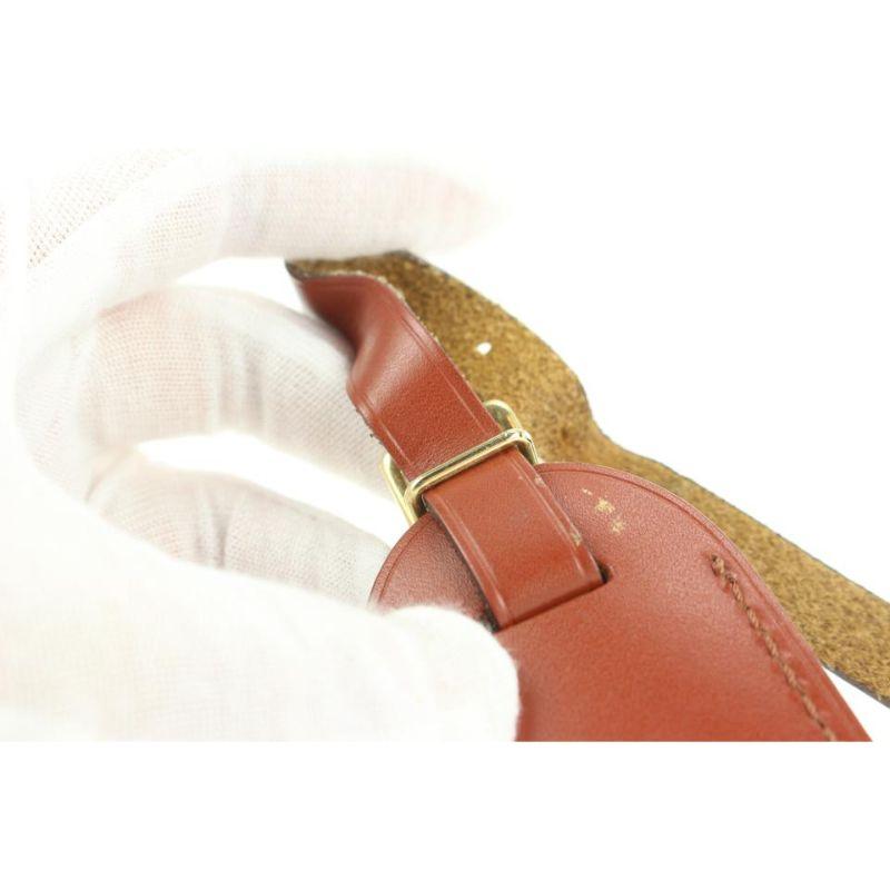 Seltene braune Leder-Gepäcktasche/Taschenanhänger Speedy Keepall Epi von Louis Vuitton im Angebot 4