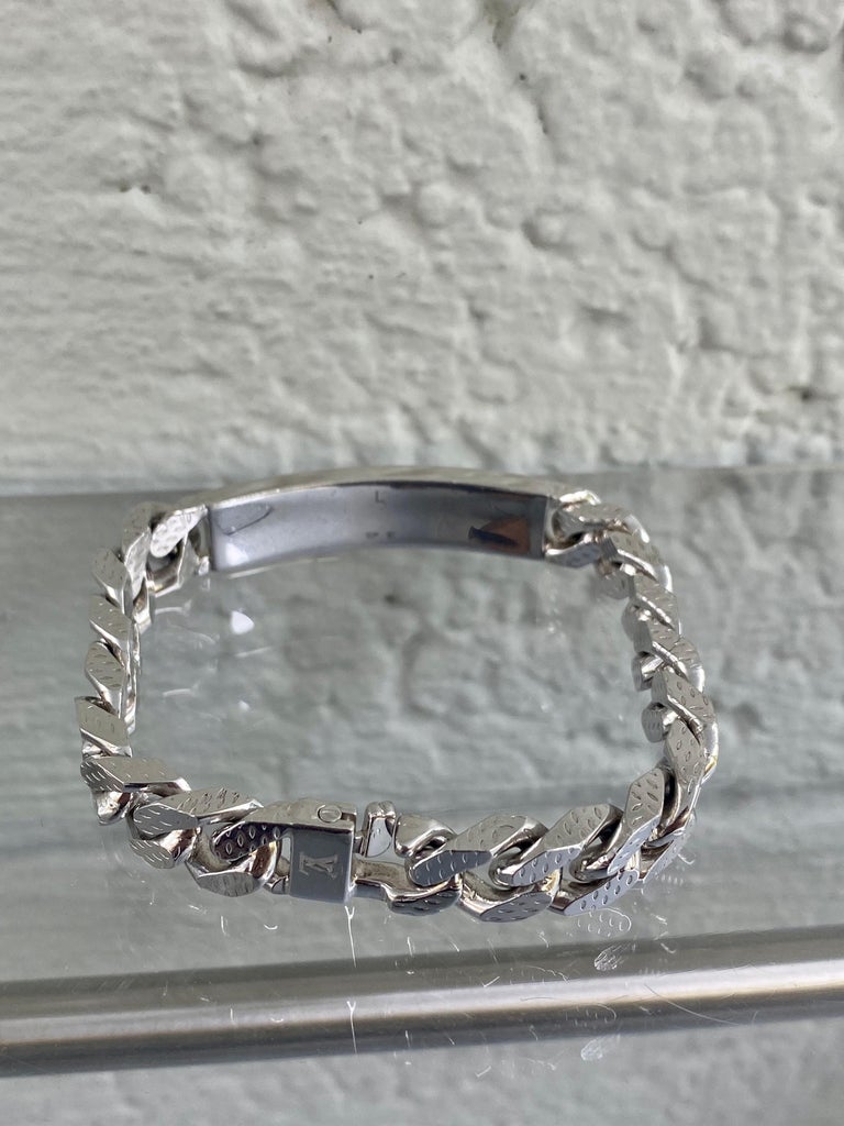 Louis Vuitton Damier Chain Bracelet Graphite Silver/Black (Myrtle