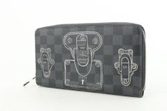 Louis Vuitton Rare Damier Graphite Trunks and Locks Zippy Organizer Wallet