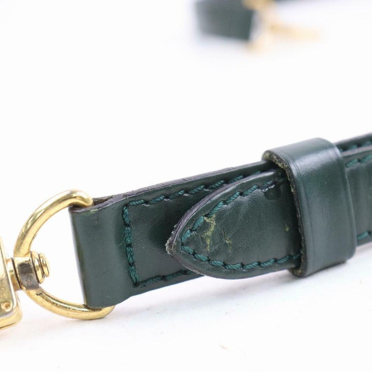 Louis Vuitton Rare Dark Green Leather Strap Taiga or Epi or  display picture 2