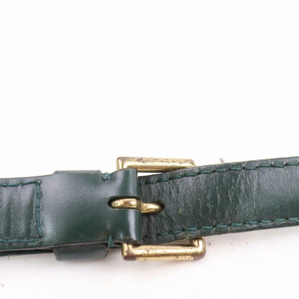 Seltener dunkelgrüner Lederriemen Taiga oder Epi oder Monogramm von Louis Vuitton 863116  im Angebot 3