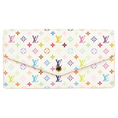 Louis Vuitton Rare Game On White Monogram Multicolor Long Sarah Wallet Porte