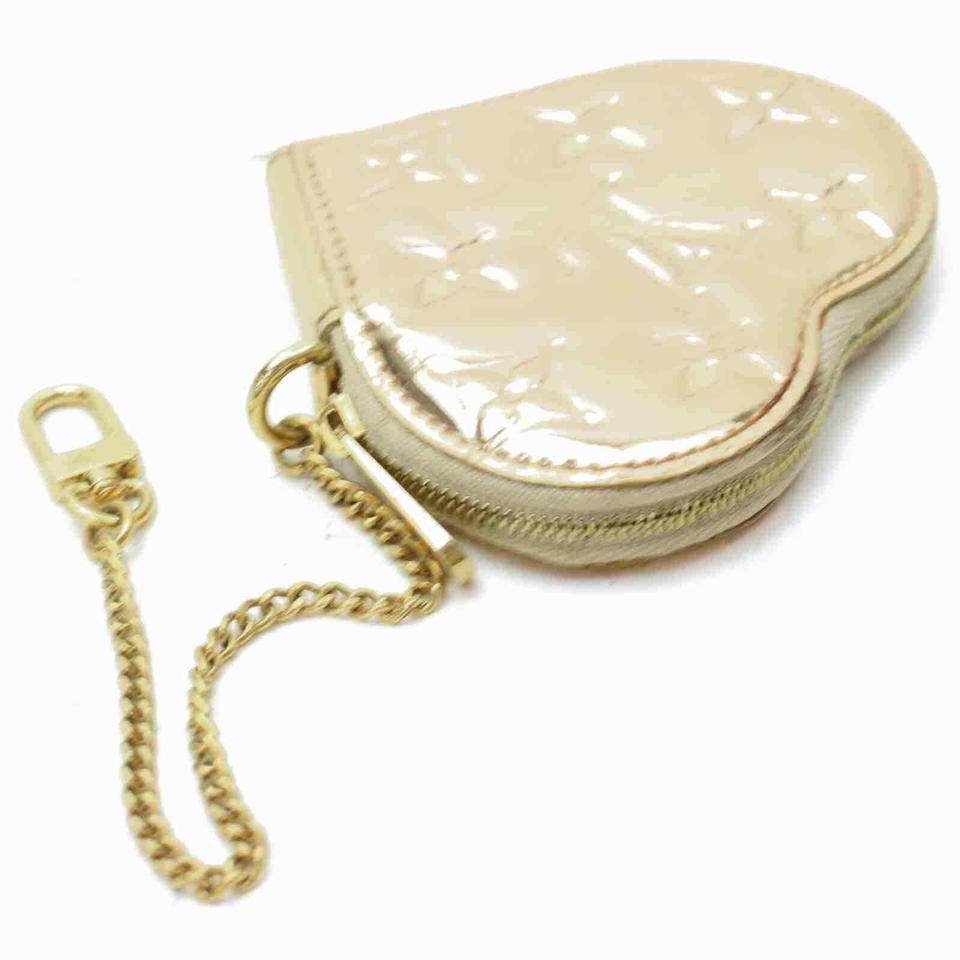 Women's Louis Vuitton  Rare Gold Mirroir Coin Purse Porte Monnaie Coeur Pochette Cles