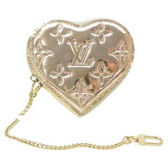Louis Vuitton  Rare Gold Mirroir Coin Purse Porte Monnaie Coeur Pochette Cles