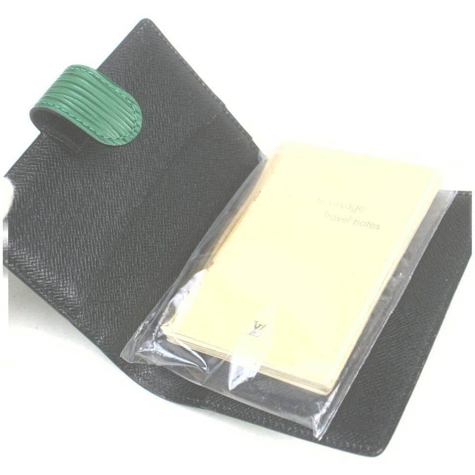 Gray Louis Vuitton Rare Green Epi Leather Borneo Mini Agenda 863119
