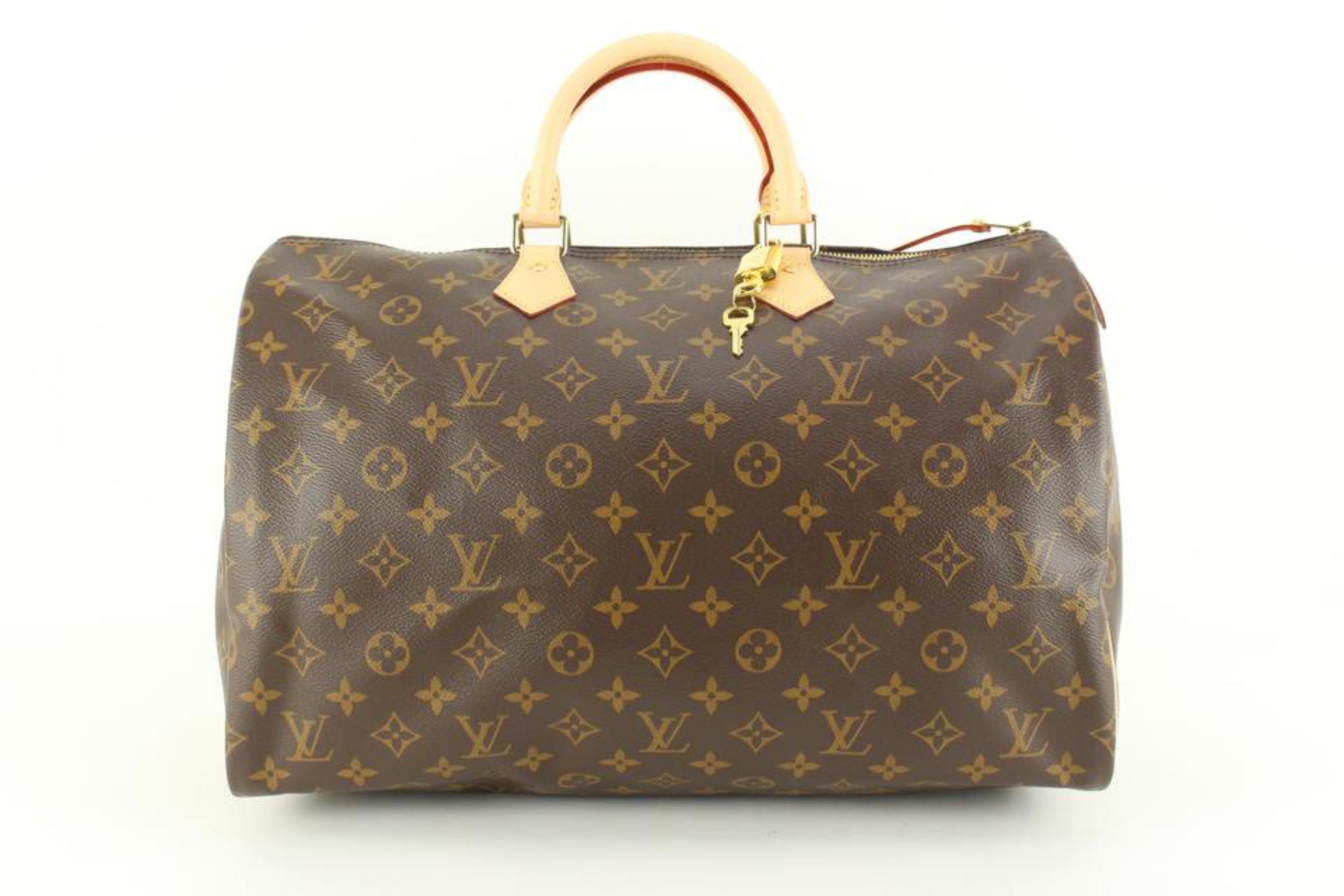 Louis Vuitton Rare Large Monogram Speedy 40 Boston Bag GM 50lk725s In Good Condition For Sale In Dix hills, NY