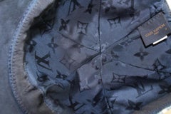 Louis Vuitton Rare Leather x Monogram Denim Jacquard Baseball Cap 62lk628s