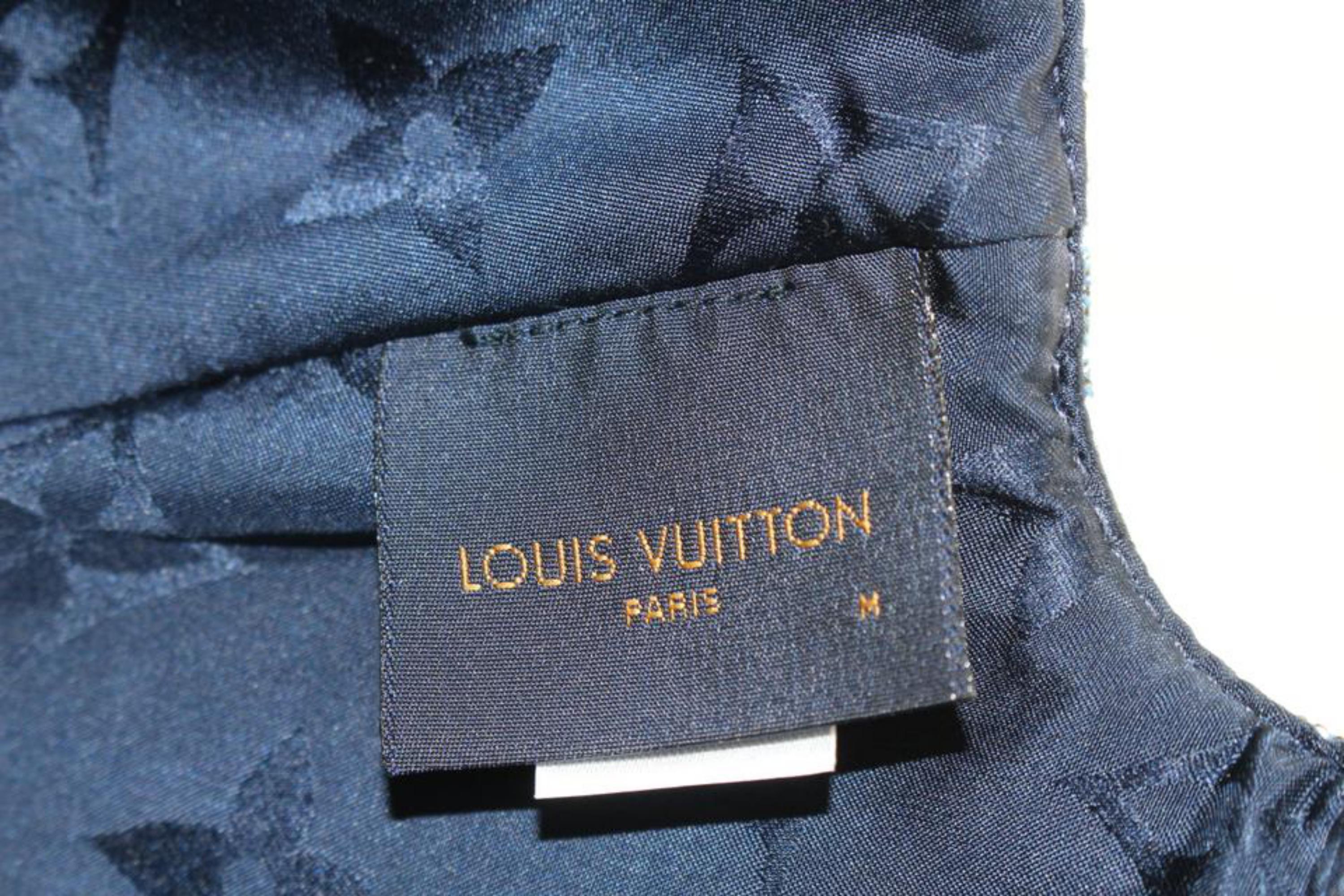 Gray Louis Vuitton Rare Leather x Monogram Denim Jacquard Baseball Cap 62lk628s