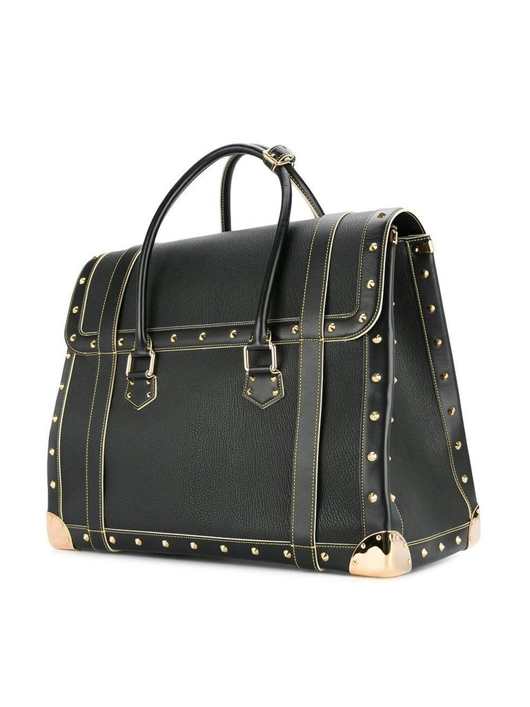 Louis Vuitton Rare Limited Edition Black Top Handle Carryall Travel