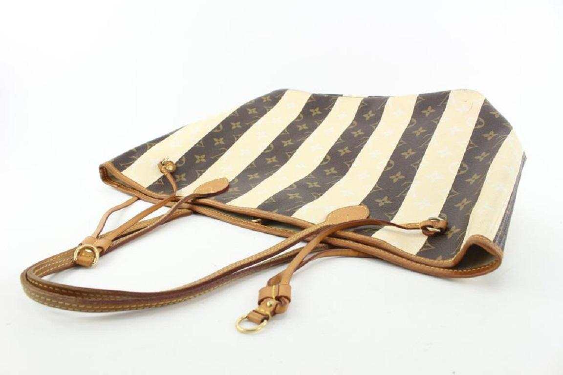 Louis Vuitton Rare Limited Rayures Monogram Neverfull MM Tote Bag 384lvs527 1