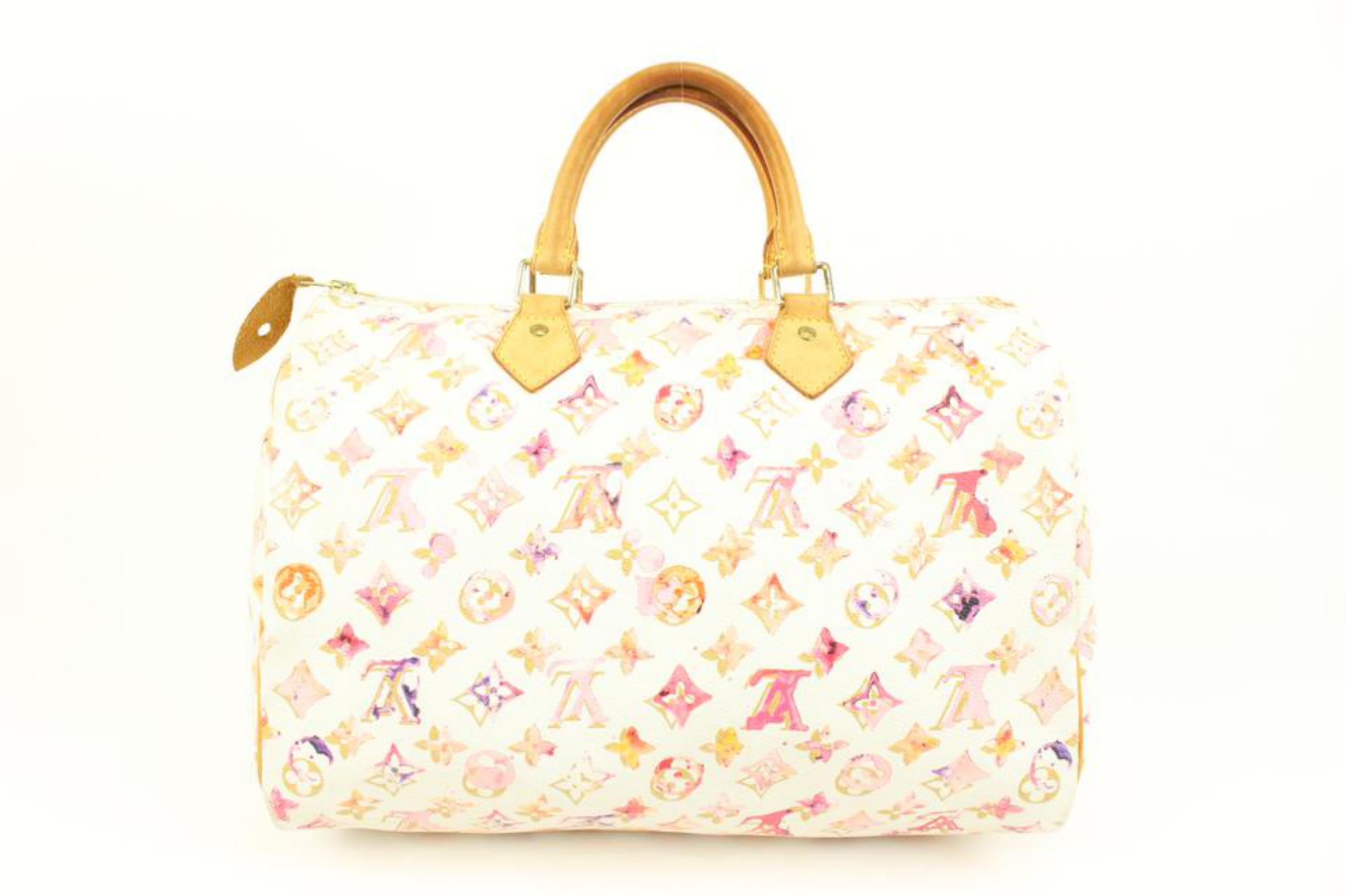 Louis Vuitton Rare Limited Richard Prince Watercolor Aquarelle Speedy 35 72lk411 In Good Condition In Dix hills, NY