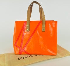 Louis Vuitton Rare Limited Robert Wilson Fluo Orange Monogram Vernis Reade PM 1