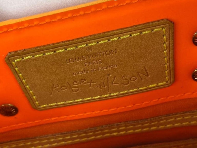 Louis Vuitton Rob Wilson Orange Monogram Vernis Fluo Neon Reade PM Tote Bag  For Sale at 1stDibs