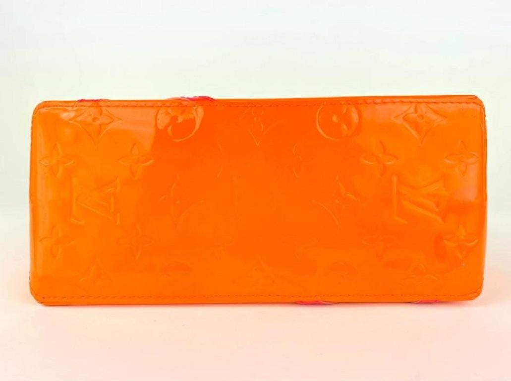 Women's Louis Vuitton Rare Limited Robert Wilson Fluo Orange Monogram Vernis Reade PM 1 For Sale
