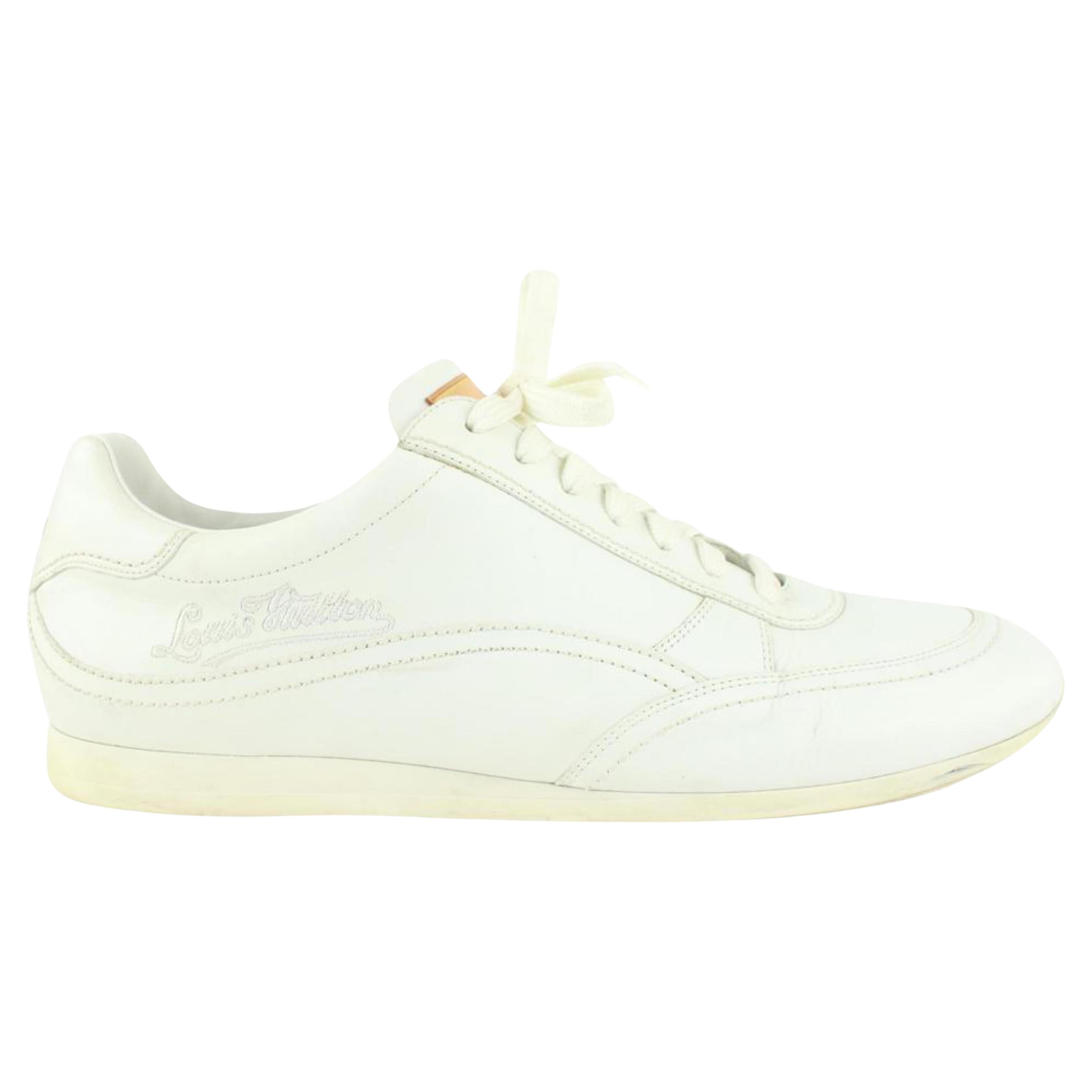 Louis Vuitton Rare Men's 10.5 US White Sneaker 5L1228 For Sale at 1stDibs