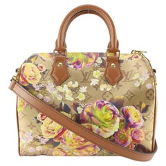Louis Vuitton Speedy B 25, Floral Garden Gold Multicolor, New in Box WA001