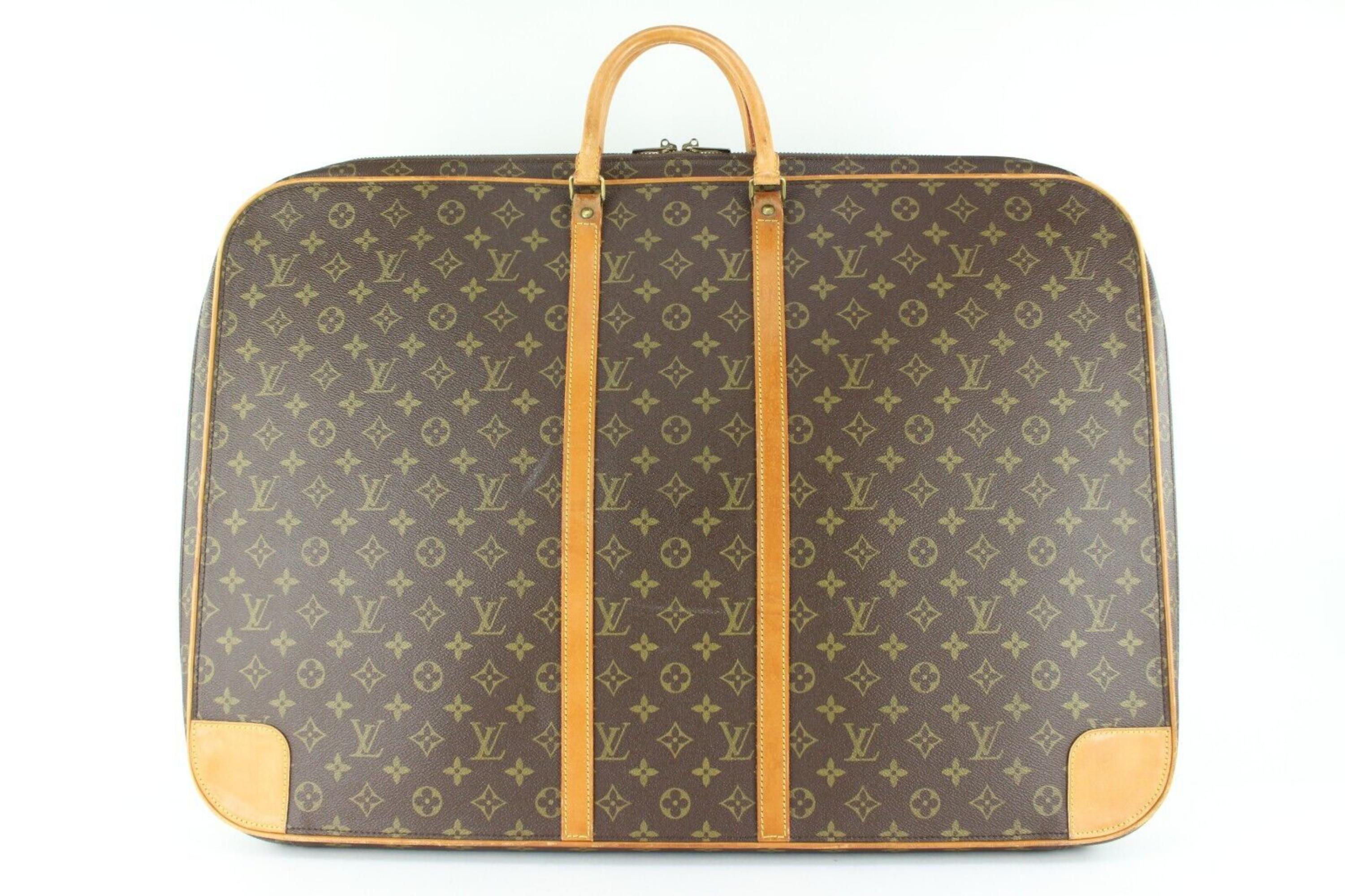 Brown Louis Vuitton Rare Monogram Artwork Canvas Portfolio Suitcase Luggage 1LVJ0119 For Sale