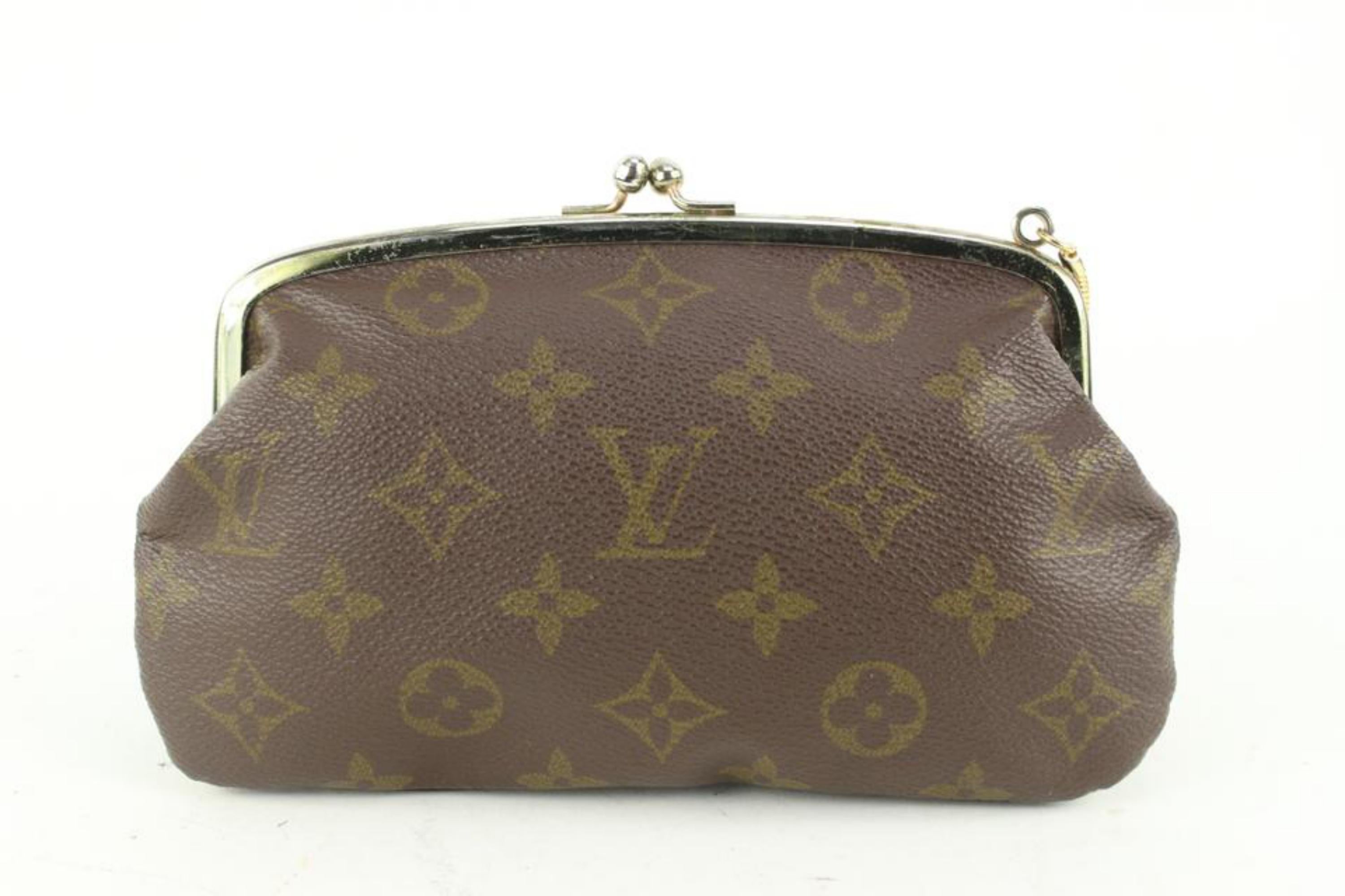 Louis Vuitton Rare Monogram Kisslock Pouch Marais Bucket Change Purse 1LVA113 2