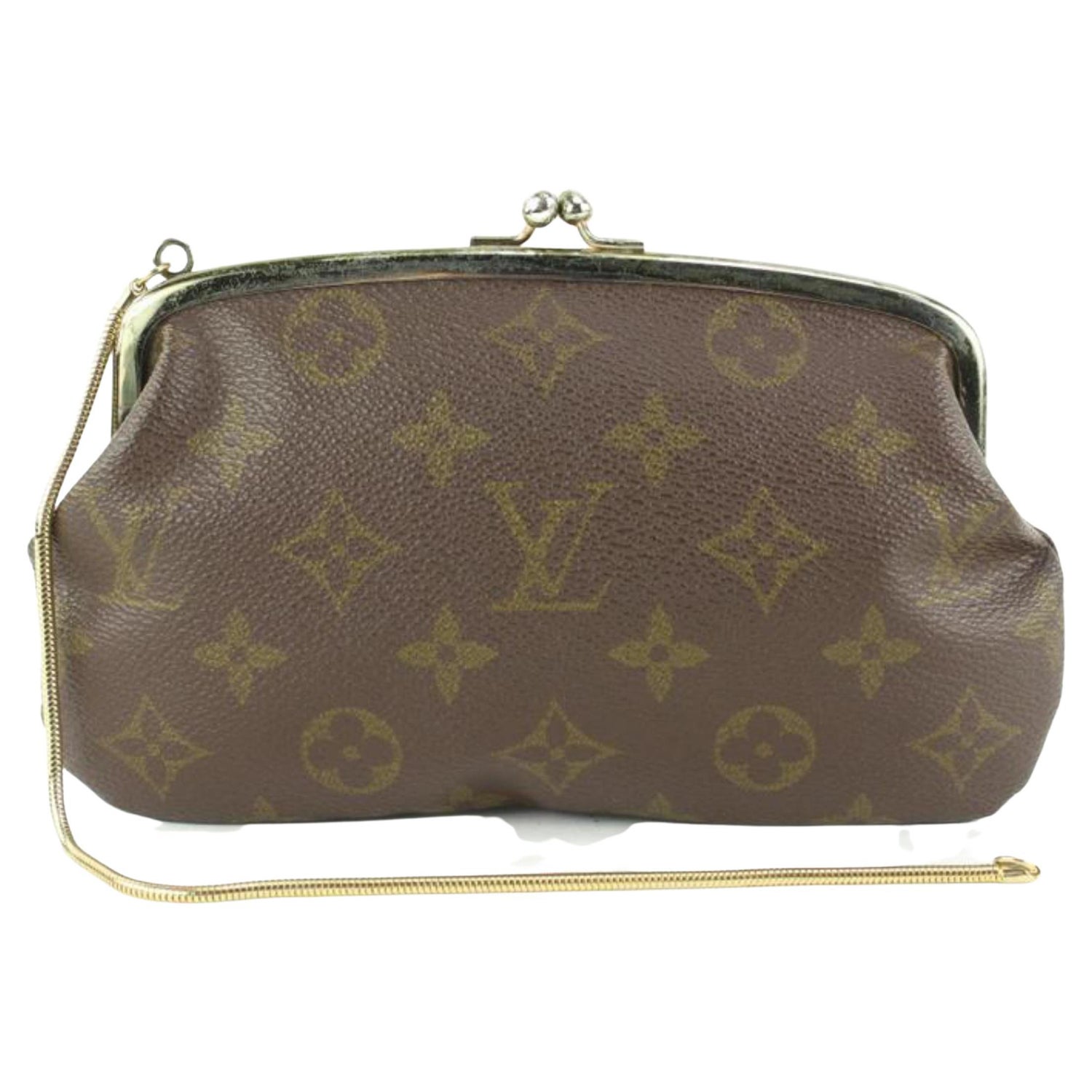 Vintage Louis Vuitton Luxury Monogramed Slim Forming Wallet 