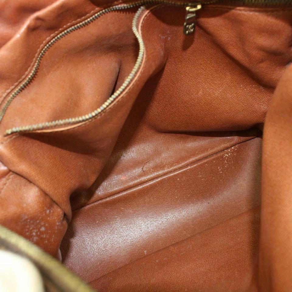 Louis Vuitton Rare Monogram Potomac 870283 Brown Coated Canvas Shoulder Bag In Fair Condition For Sale In Forest Hills, NY