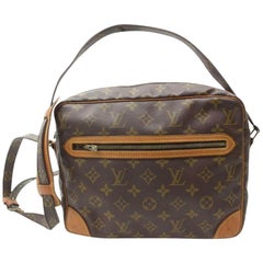 Louis Vuitton Rare Monogram Potomac 870283 Brown Coated Canvas Shoulder Bag