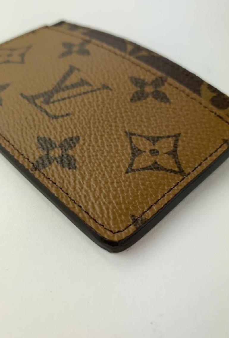 Louis Vuitton Rare Monogram Reverse Card Holder Wallet Case 862011 For Sale 3