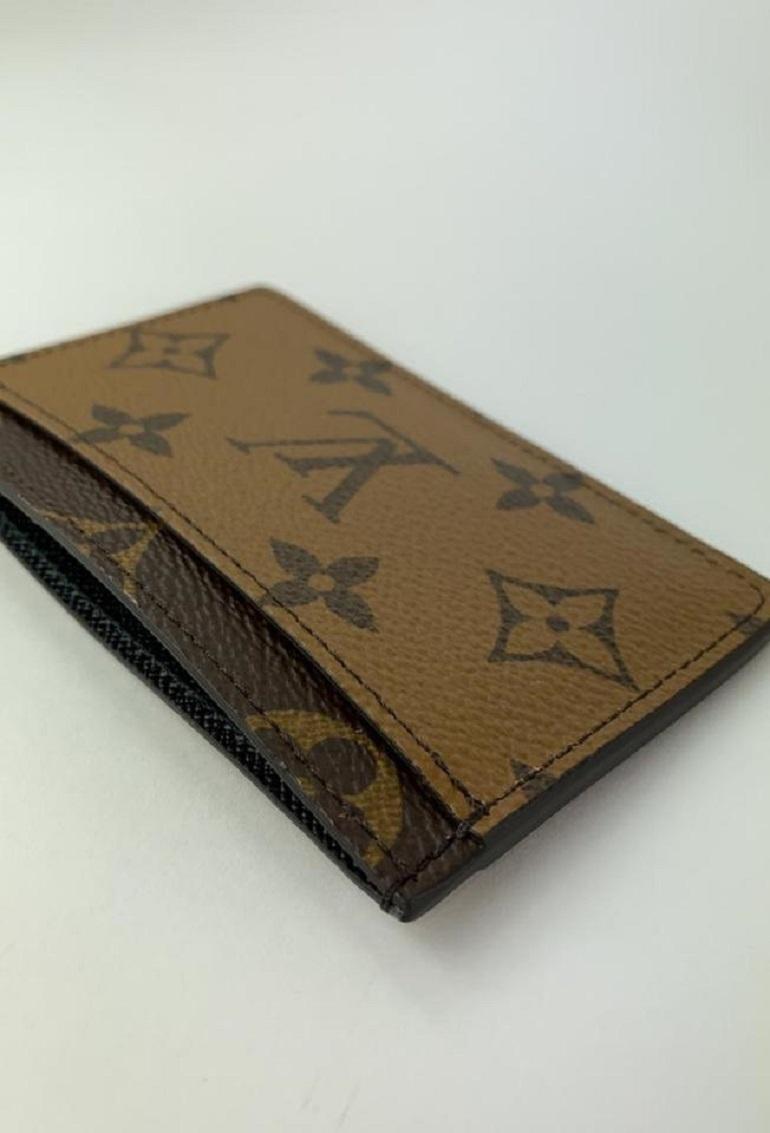 Louis Vuitton Rare Monogram Reverse Card Holder Wallet Case 862011 For Sale 4