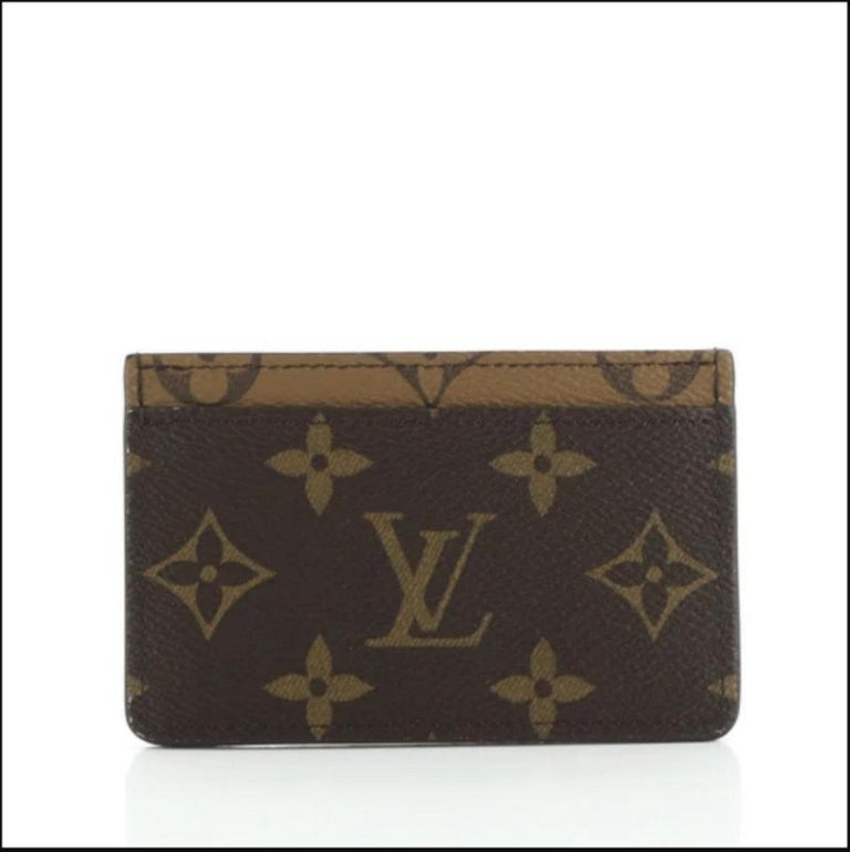 Louis Vuitton Rare Monogram Reverse Card Holder Wallet Case 862011