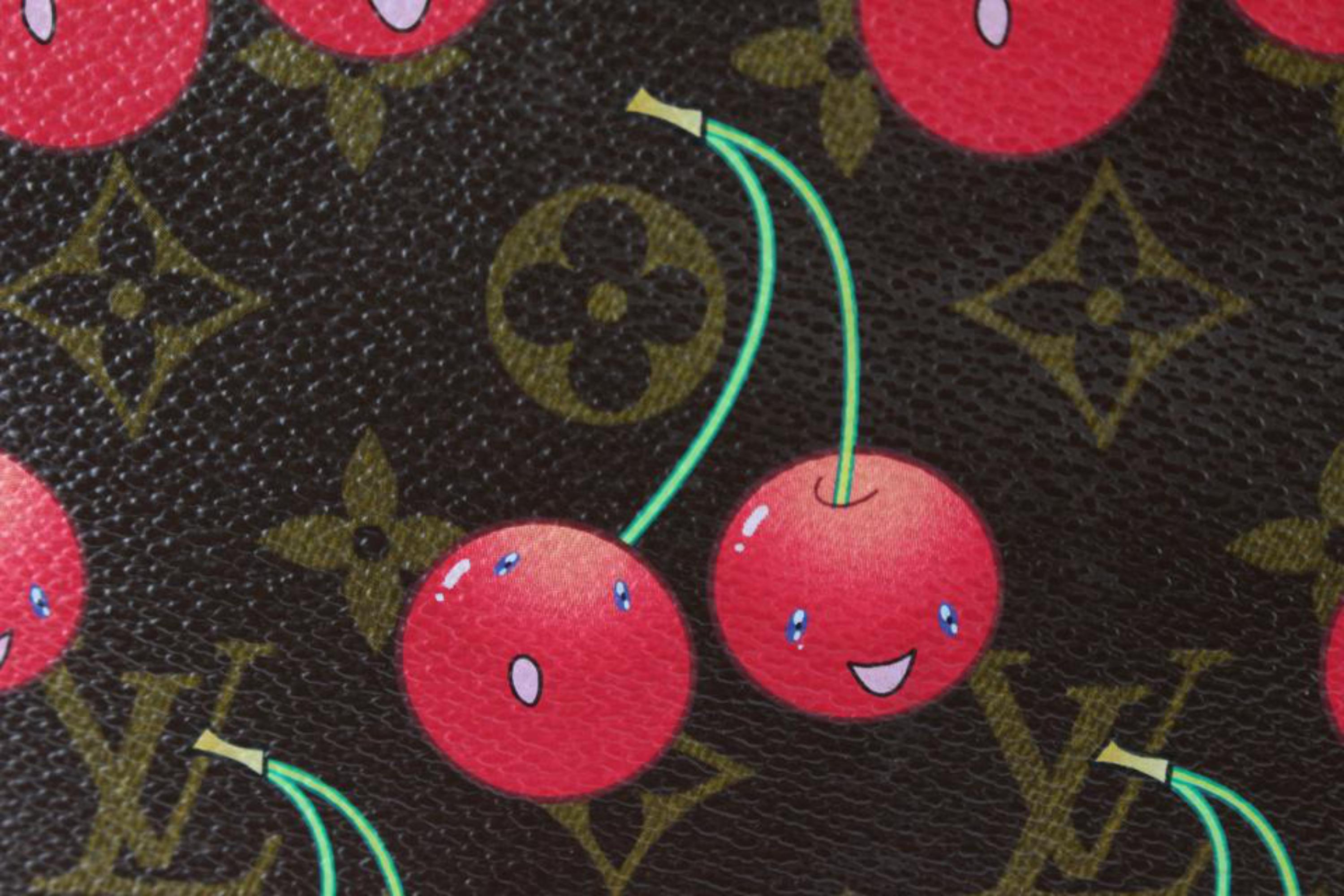 Brown Louis Vuitton Rare Murakami Cerises Monogram Cherries Sac Plat Tote 50lk825s