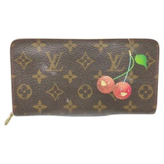 Louis Vuitton Rare Murakami Monogram Cherries Zippy Wallet Cherry Cerises 861005