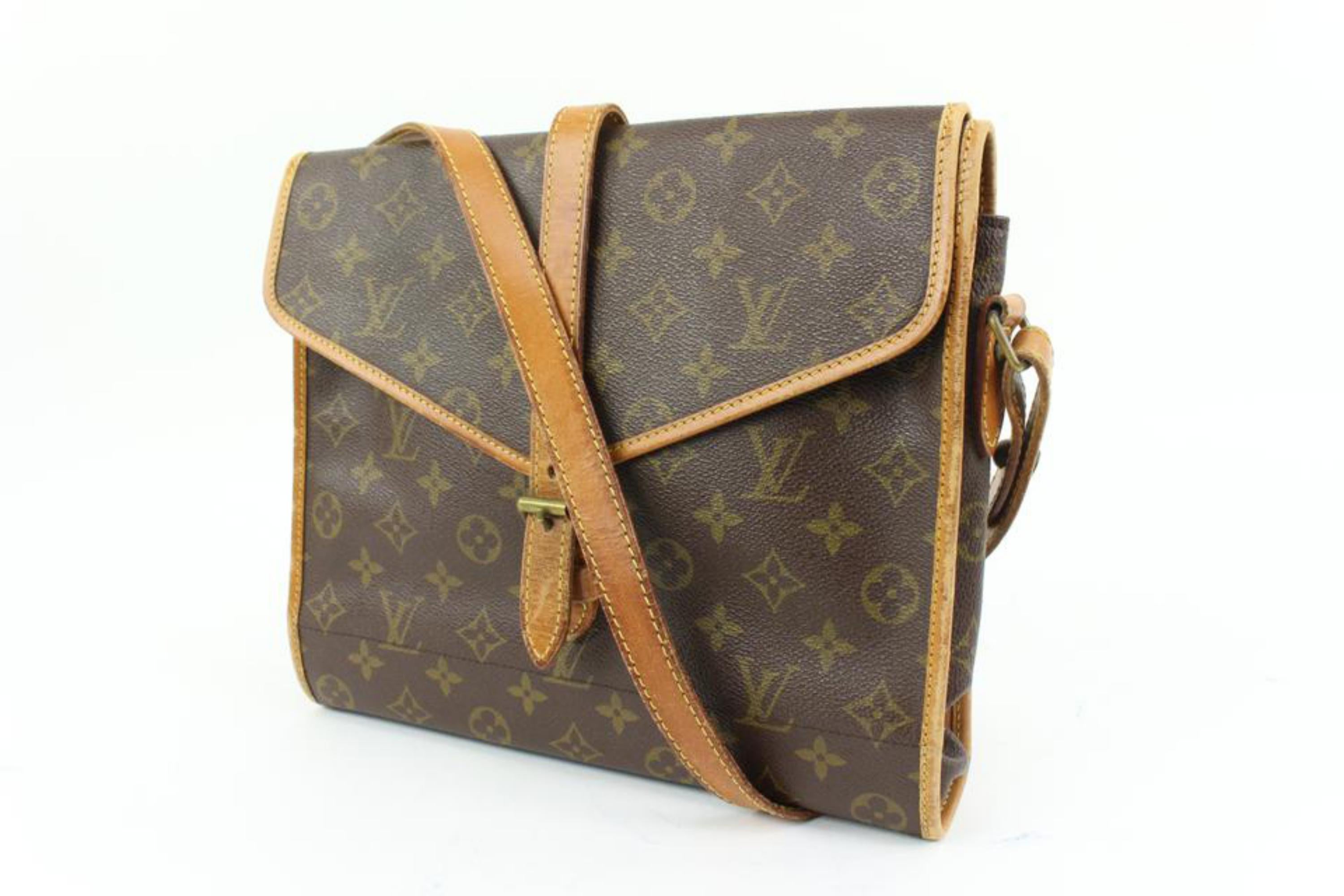 Serviette ambassadeur cloth handbag Louis Vuitton Brown in Cloth