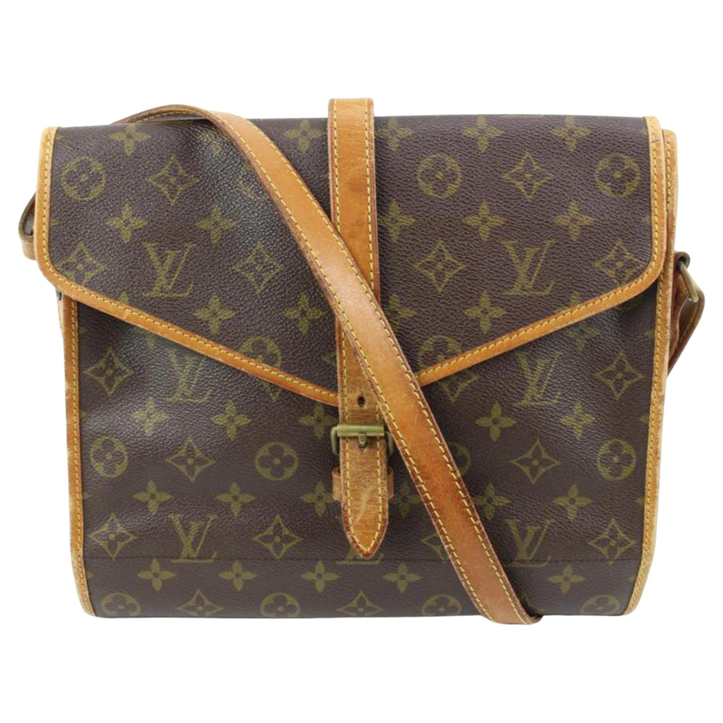 Louis Vuitton Rare Vintage Monogram Sac Biface Flap Bag with Key 16lv37