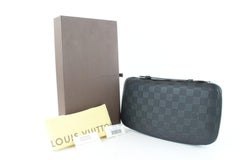 Louis Vuitton (Rare) Onyx Damier InfiniOrganizer 2lz1113 Black Wristlet