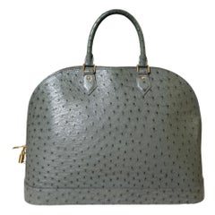 LOUIS VUITTON Rare Ostrich XL Alma Top Handle Bag - Special Color