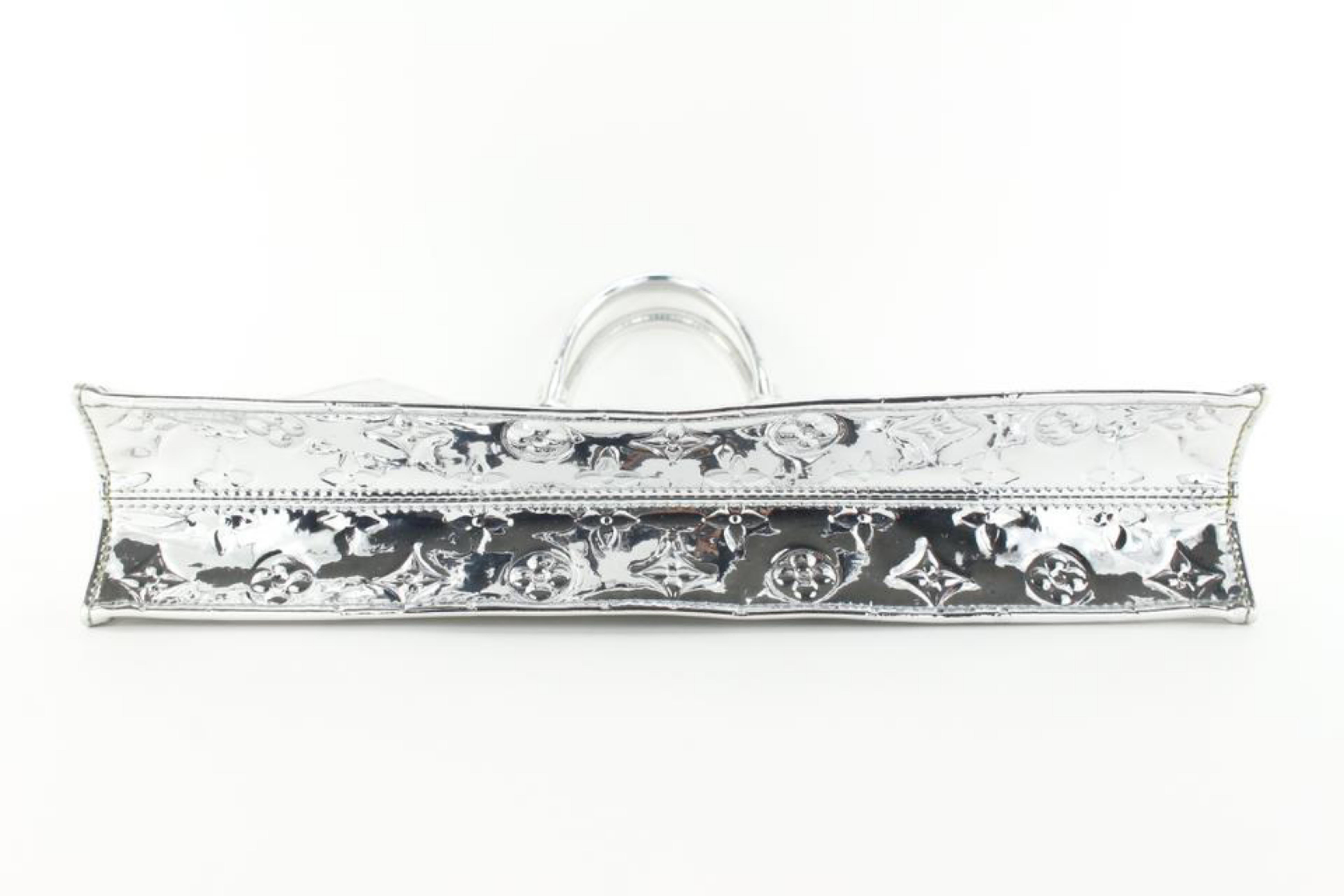 Louis Vuitton  Rare Silver Monogram Miroir Sac Plat Tote 5LVJ1021 7