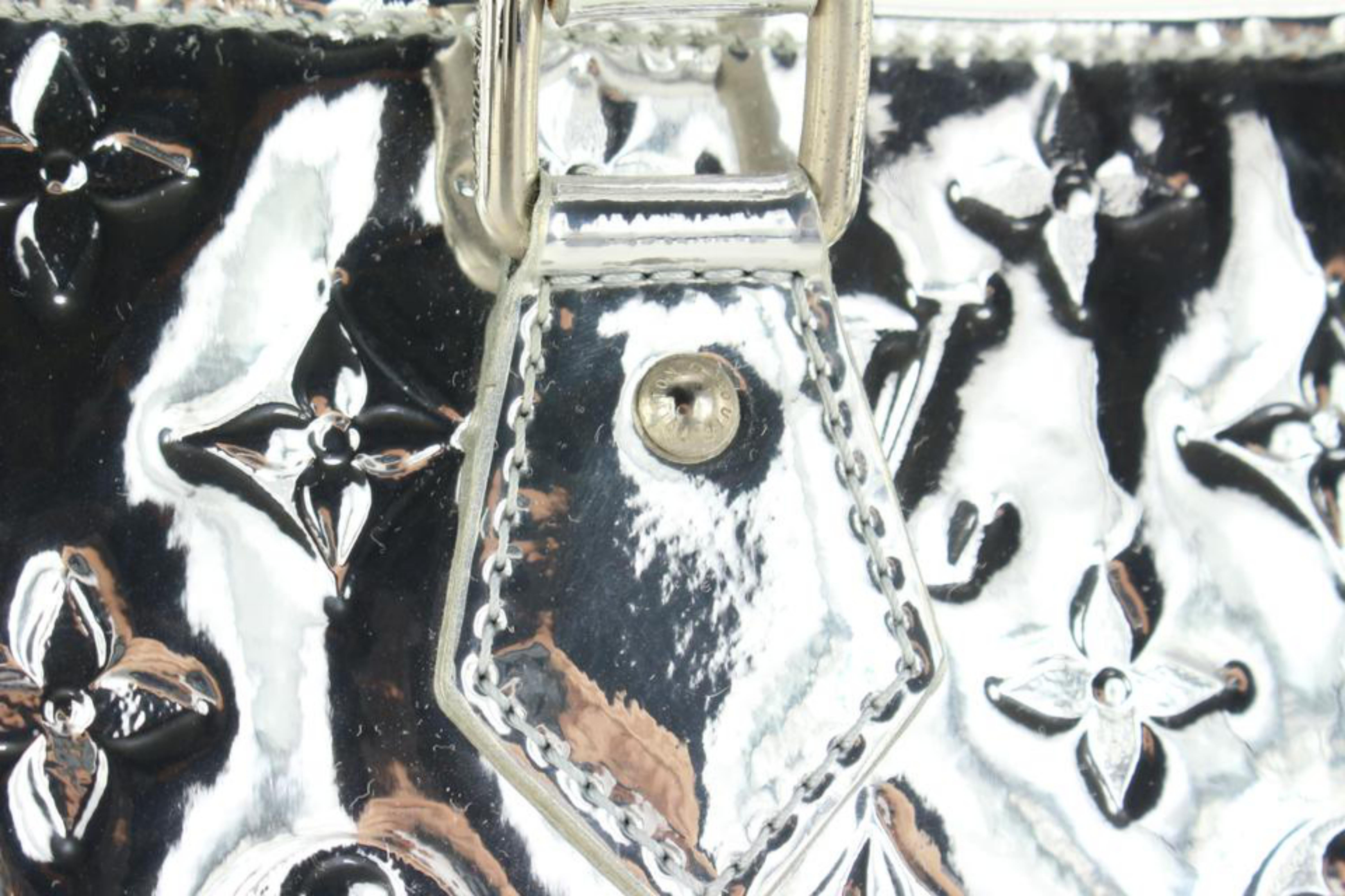 Louis Vuitton  Rare Silver Monogram Miroir Sac Plat Tote 5LVJ1021 5