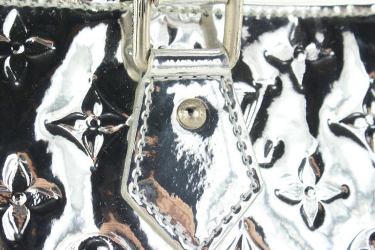 Louis Vuitton Rare Silver Monogram Miroir Sac Plat Tote 5LVJ1021