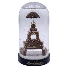 Used Louis Vuitton Rare Snow Globe Suitcase Eiffel Tower Home Decor