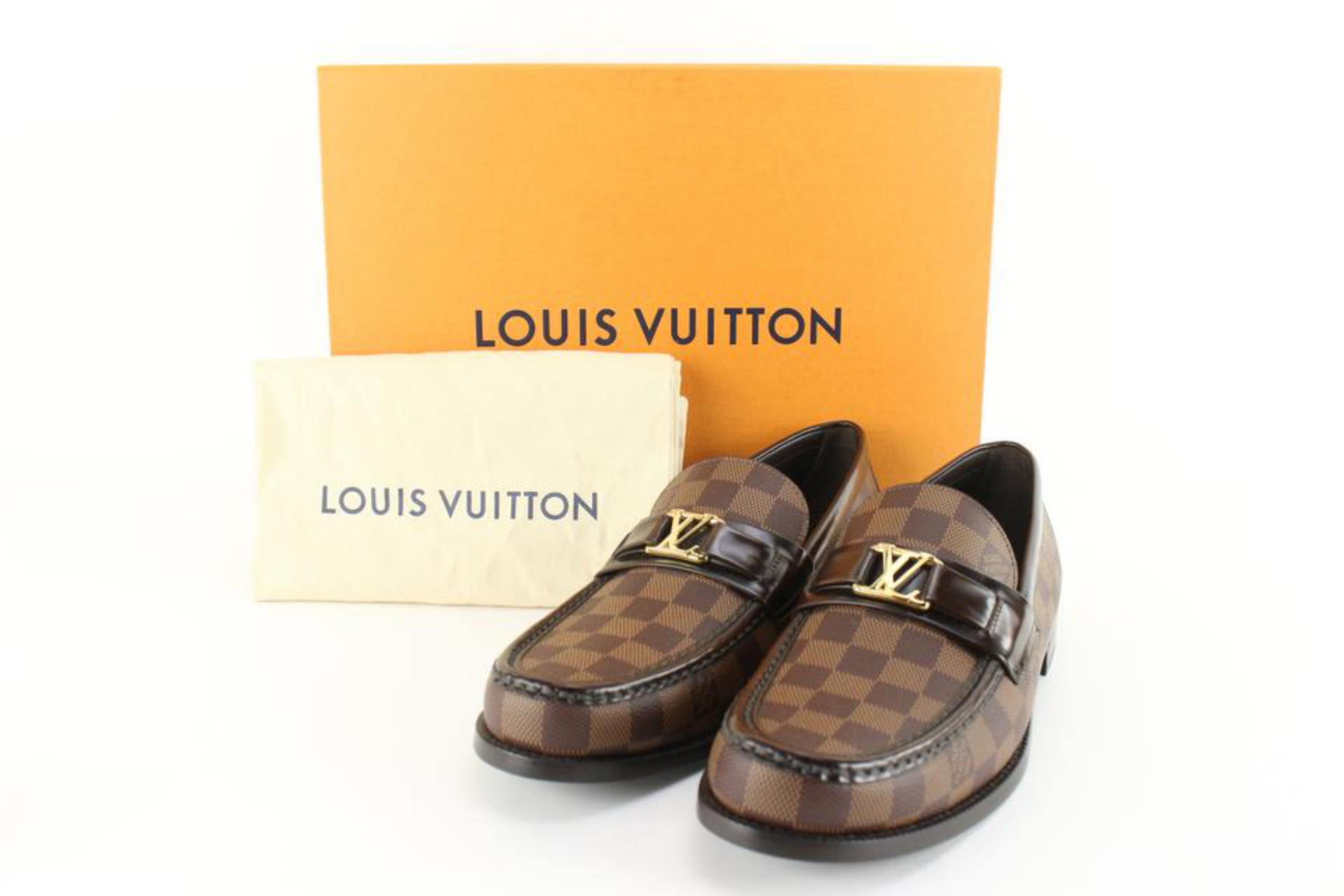 Louis Vuitton Rare Sold Out Men's 9 US Damier Ebene Major Loafer Shoes 53lk825s 4