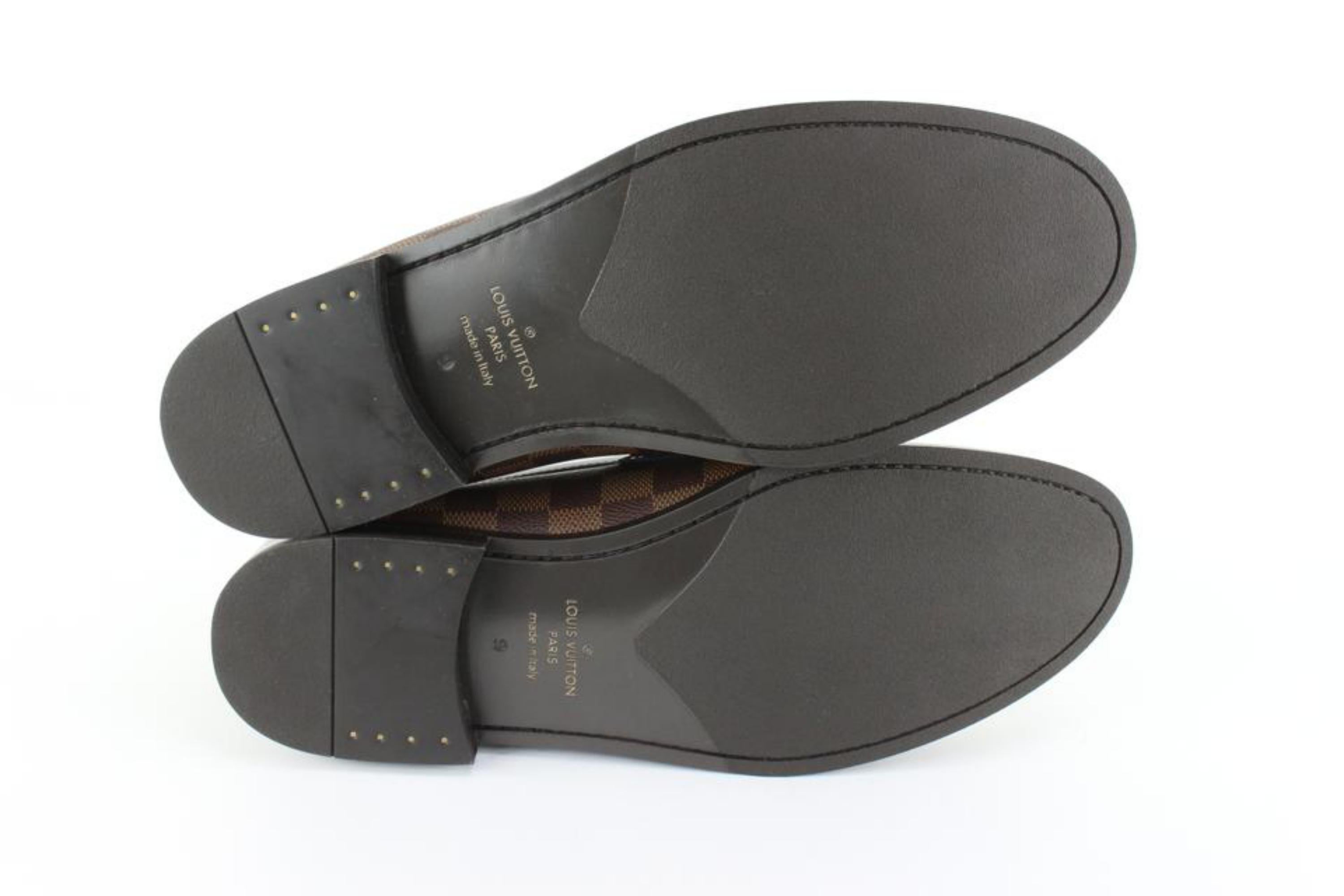 Gray Louis Vuitton Rare Sold Out Men's 9 US Damier Ebene Major Loafer Shoes 53lk825s