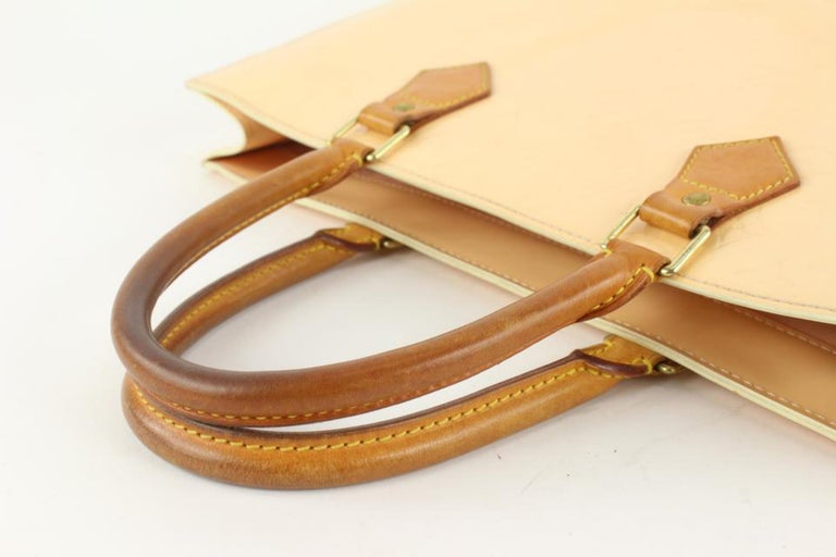 Louis Vuitton Sac Plat Top Handle Bag Brown Canvas Patch for sale online