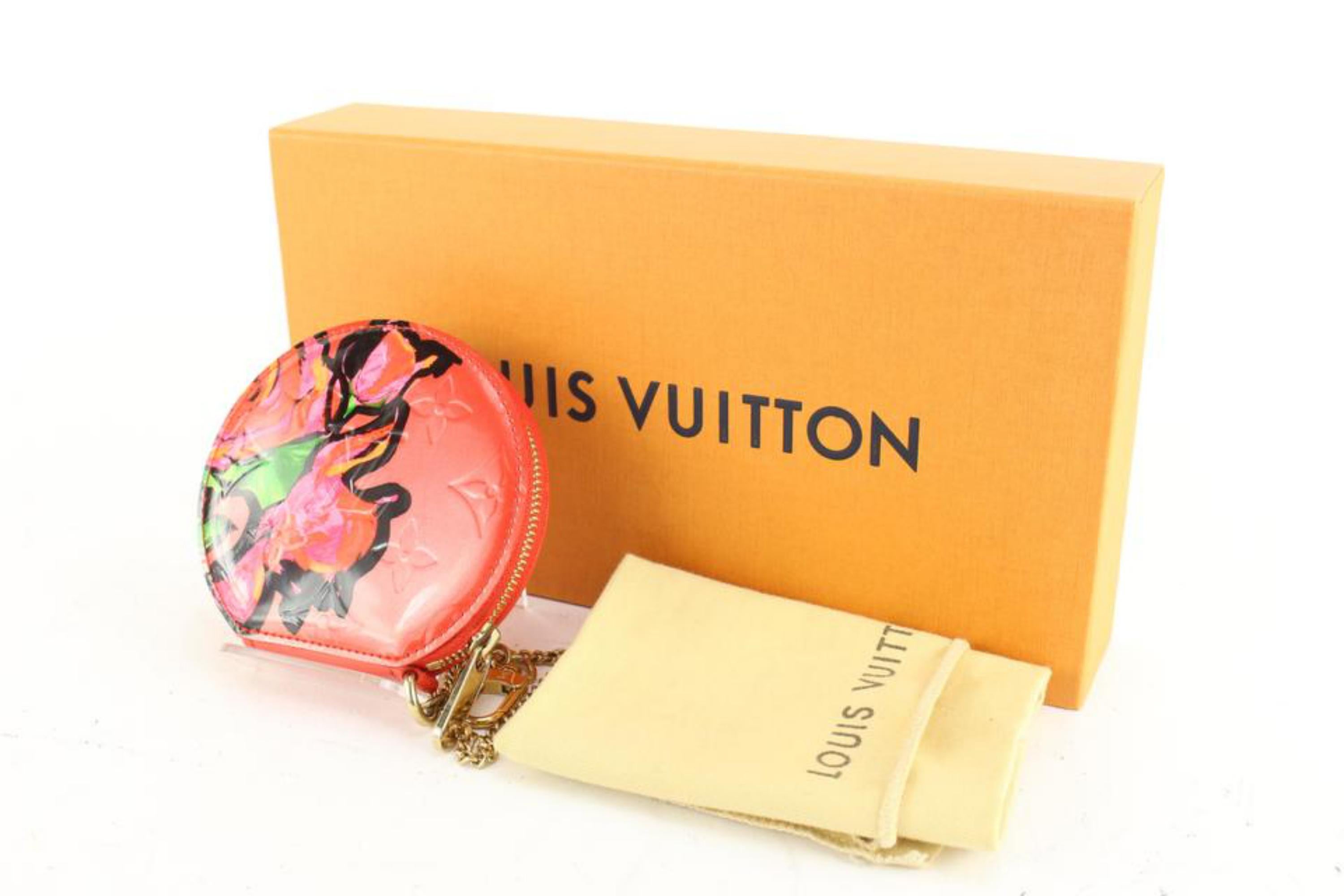 Louis Vuitton Rare Stephen Sprouse Orange Sunset Vernis Roses Coin Purse 90lk68s 7