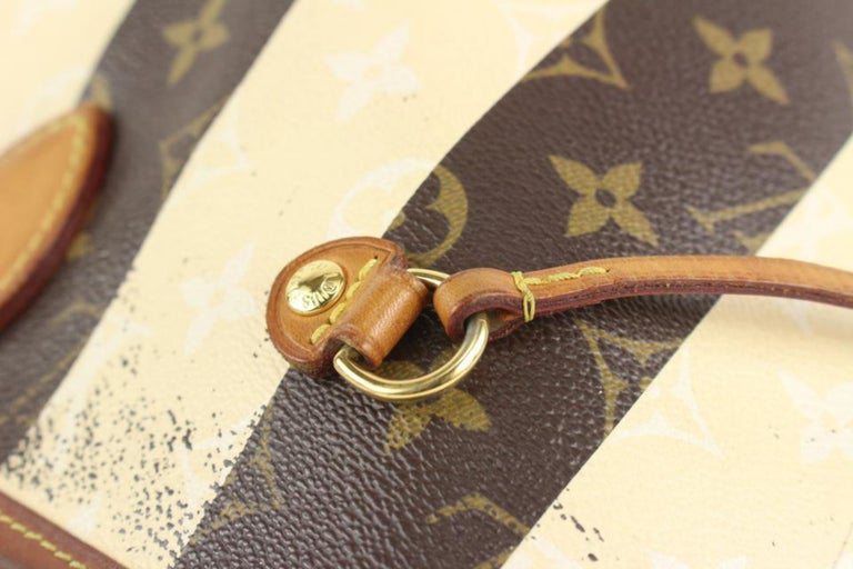 Louis Vuitton Limited Edition Monogram Rayures Neverfull MM Bag