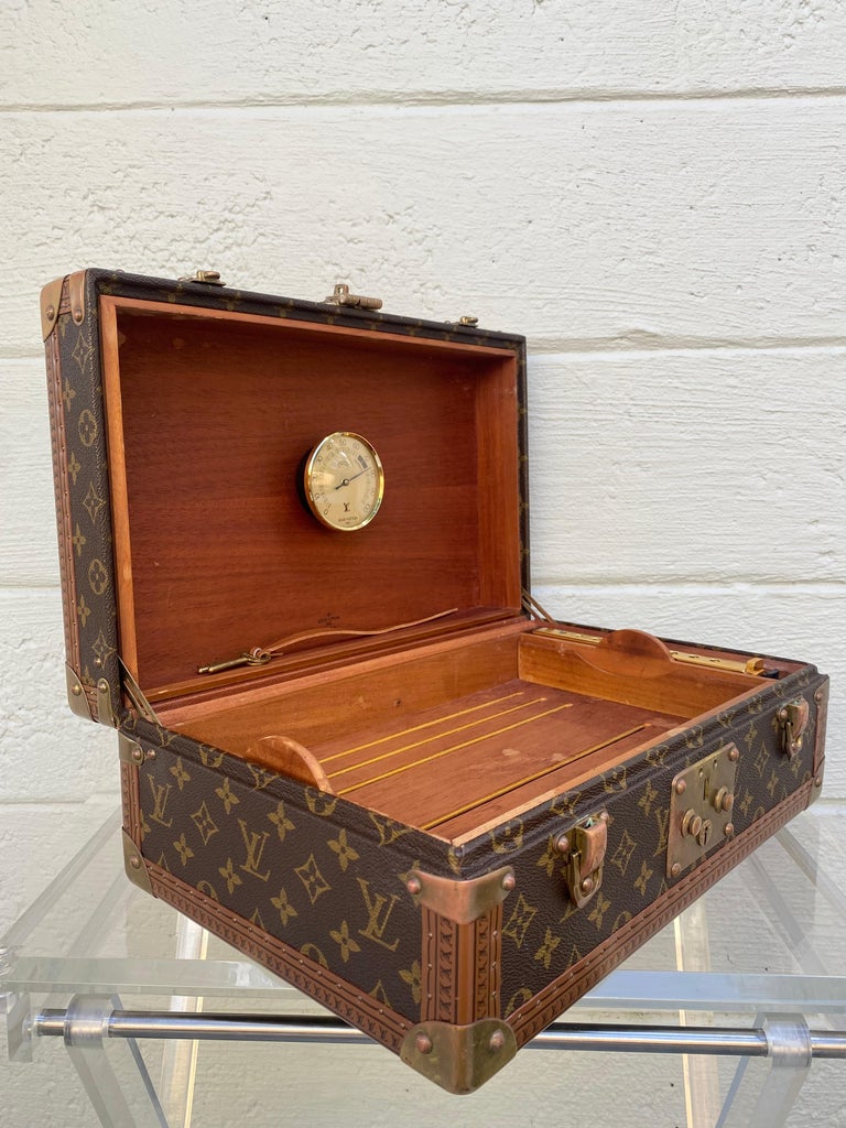 Louis Vuitton Rare Vintage Cigar Boite Trunk Humidor Travel Luggage  For Sale 9