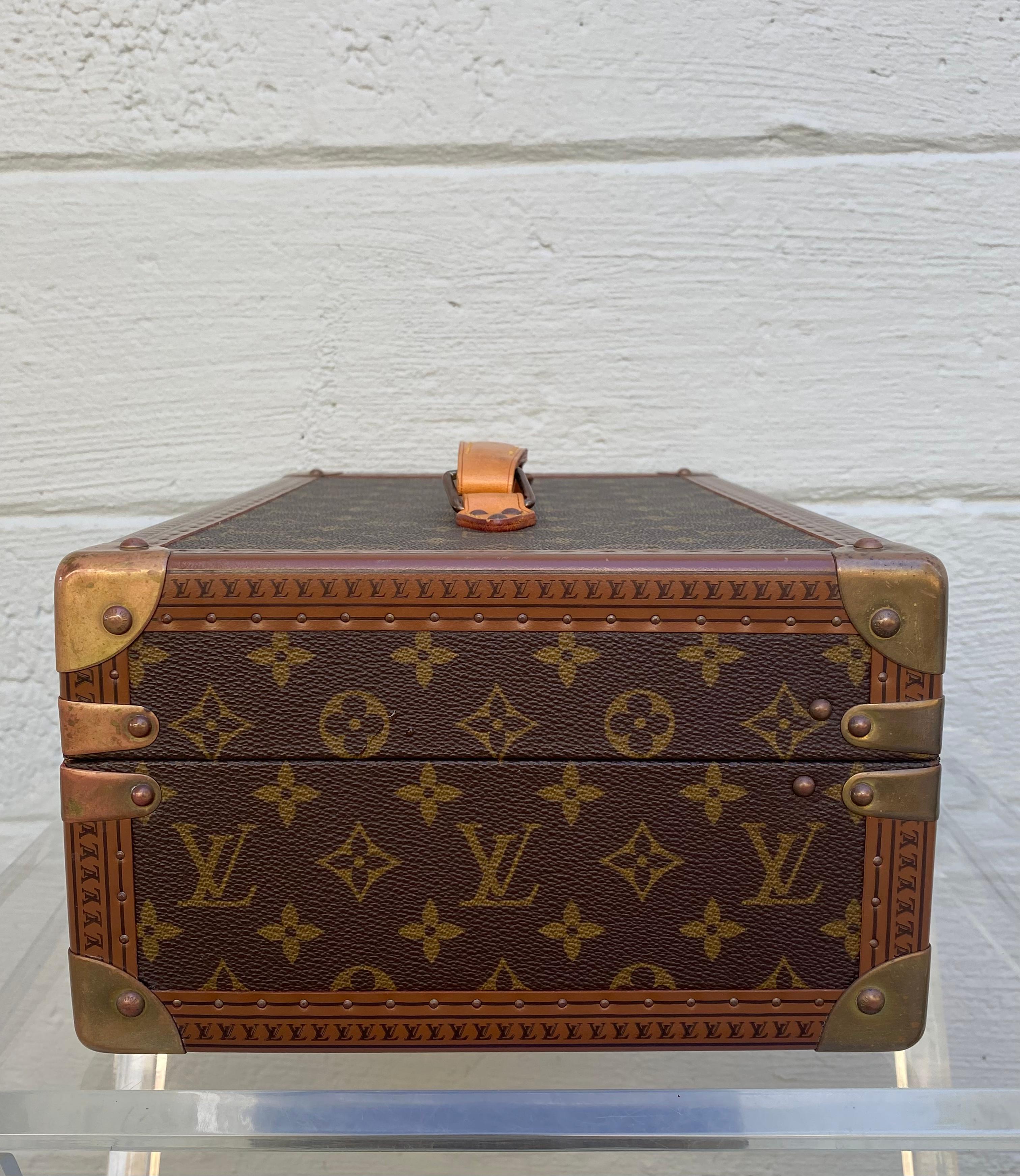Louis Vuitton Rare Vintage Cigar Boite Trunk Humidor Travel Luggage  In Good Condition In Fort Lauderdale, FL