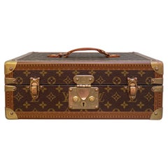 Louis Vuitton - Rare sac de voyage humidificateur vintage en forme de boîte à cigares 